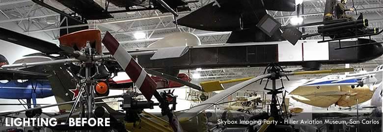 LIGHTING - BEFORE Skybox Imaging Party - Hiller Aviation Museum, San Carlos